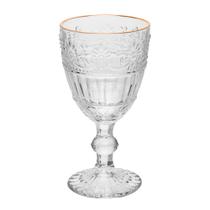 Taça de Cristal Ecológico para Água Suco Mauve com Fio de Ouro 320ml Wolff Taça de Cristal Ecológico para Água Suco Mauve com Fio de Ouro 320ml Wolff
