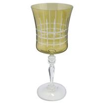 Taça de Cristal Lapidado para agua/vinho 300 ml Âmbar