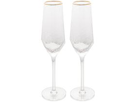 Taça De Cristal Wolff Para Champanhe 300 ml Borda Dourada Taj 2 Peças Taça De Cristal Wolff Para Champanhe 300 ml Borda Dourada Taj 2 Peças