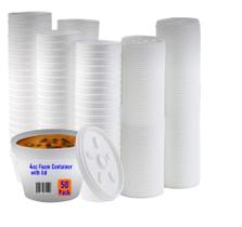 Taça de espuma Mr Miracle 120mL para alimentos quentes e frios com tampa pacote com 50