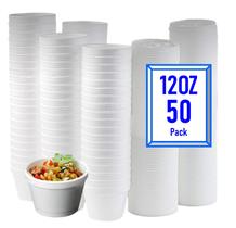 Taça de espuma Mr Miracle 350mL para alimentos quentes e frios com tampa, pacote com 50 unidades