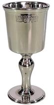 Taça de Estanho c/Moldura, para Vinho Tinto Polida - 100ml - (P262A) - JOHN SOMERS ESTANHOS