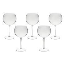 Taça De Gin 600ml Kit 5pçs Acrílico Alto Padrão Premium Taça De Gin 600ml Kit 5pçs Acrílico Alto Padrão Premium
