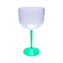 Taça De Gin Acrílico Base Cristal Colorida 550 Ml