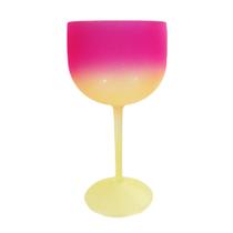 Taça de Gin Acrílico Neon Pink e Amarelo 500mL