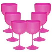 Taça de Gin Acrílico Rosa Fluor Shelby 500mL - 6 Un