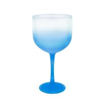 Taça de Gin de Plástico Cor Azul Degradê Capacidade 400 ml