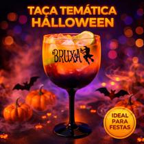 Taça de Gin Degradê 580ml Bruxa Halloween Acrílico para Festas Decoração