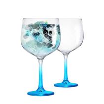 Taça de Gin Degrade de Vidro 650ml Azul 2 Pcs - Ruvolo