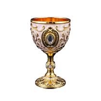 Taça de licor em liga dourada-branca estilo europeu 100mL Taça de licor em liga dourada-branca estilo europeu 100mL