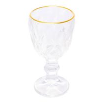 Taça de Licor Vidro com Fio de Ouro Diamond 50ml Lyor Taça de Licor Vidro com Fio de Ouro Diamond 50ml Lyor
