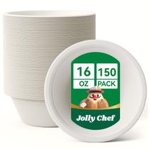 Taça de papel descartável JOLLY CHEF Compostable 450mL Pacote com 150 Taça de papel descartável JOLLY CHEF Compostable 450mL Pacote com 150