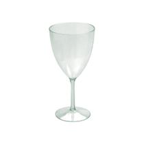Taça de Plástico 330 ml Vinho Cristal Verde - Plasutil