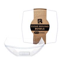 Taça de servir R-kay extra grande quadrada de 3,8 L de plástico transparente x6