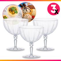 Taça de Sobremesa Acrílico Transparente 390ml Tijela Doces Sorvetes Pote Linha Liv - Paramount