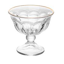Taça de Sobremesa Vidro Belle Epoque com Fio de Ouro 180 ml Lyor