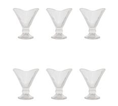 Taça de Sobremesa Vidro Cristal Diamond 6 Peças 170ML