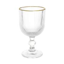 Taça De Vidro 340ml Canelado Versalhes Borda Dourada Bebidas Bulk Taça De Vidro 340ml Canelado Versalhes Borda Dourada Bebidas Bulk