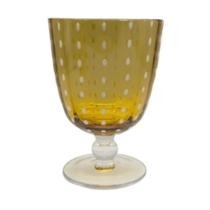 Taça De Vidro Ambar Com Pontos Fume - Btc