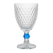 Taça de Vidro Bico de Abacaxi Luxo Azul 300ml 1 peça - Casambiente