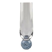Taça de Vidro Bolha Orbe Azul Champagne Luxuosa Base Esférica Redonda 1 UN. Taça de Vidro Bolha Orbe Azul Champagne Luxuosa Base Esférica Redonda 1 UN.
