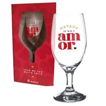 Taça de Vidro c/ Frases - 385ml - Brasfoot - METADE DE MIM E VOCE Taça de Vidro c/ Frases - 385ml - Brasfoot - METADE DE MIM E VOCE