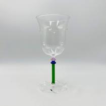 Taça de Vidro colorida Pé Ondulado 300ml