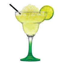 Taça de Vidro com Haste Verde, Taça Margarita e Drink 300ml Ruvolo