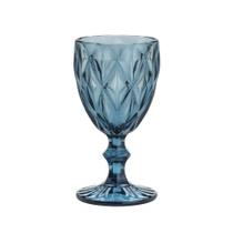 Taça de Vidro Cor Azul Diamond para Água Vinho Lyor 300ml