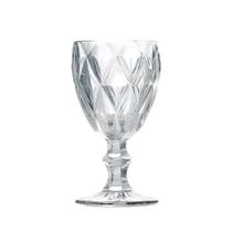 Taça de Vidro Cor Transparente Diamante Clear p/ Água Vinho Class Home 210ml