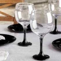 Taça de vidro de gin preta para drink água vinho 615ml decorativa grande taca copo