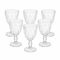 Taça de Vidro Diamante Transparente 340ml