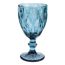 Taça de Vidro Diamond Diamante Azul 300ml Água Class Home Taça de Vidro Diamond Diamante Azul 300ml Água Class Home