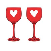 Taça de Vidro Drinks Vermelha 615ml Kit 2 Unidades Taça de Vidro Drinks Vermelha 615ml Kit 2 Unidades