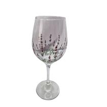 Taça de Vidro Grande 490ml Vinho Água Flor Lilás