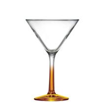 Taça de Vidro Haste Laranja Martini para Drink 285ml Ruvolo