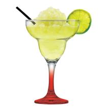 Taça de Vidro Haste Vermelha Margarita para Drink 385ml Ruvolo Taça de Vidro Haste Vermelha Margarita para Drink 385ml Ruvolo