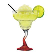 Taça de Vidro Haste Vermelha Margarita Twister para Drink 300ml Ruvolo Taça de Vidro Haste Vermelha Margarita Twister para Drink 300ml Ruvolo