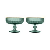 Taça de Vidro L'Hermitage Borda Dourada 310 ml Cameratta 2 Peças Taça de Vidro L'Hermitage Borda Dourada 310 ml Cameratta 2 Peças