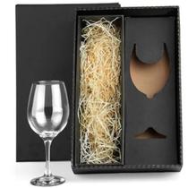 Taça de vidro p/vinho 490ml com caixa presente