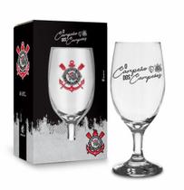 Taça de vidro para cerveja corinthians na caixa 300ml - Allmix