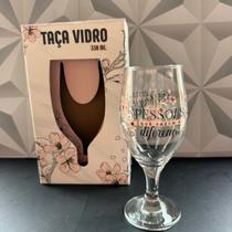 Taça de vidro para vinho personalizada para frase Pessoas que fazem a diferença 385ml na caixa para presente taca copo Taça de vidro para vinho personalizada para frase Pessoas que fazem a diferença 385ml na caixa para presente taca copo