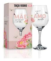 Taça De Vidro Personalizada Presente Dia Das Mães Com Frase