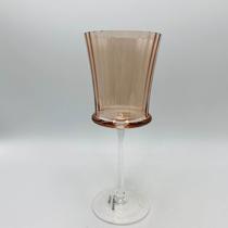 Taça de Vidro Rosé com Haste Transparente 22x9cm 350ml