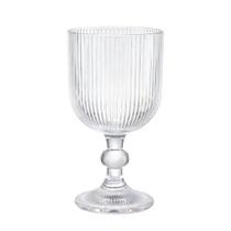 Taça de Vidro Transparente Canelada 380ml Em Casa Tem