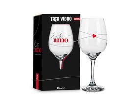 Taca de vinho 385ml unidade amor namorados casal - eu te amo - Brasfoot Presentes