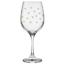 Taça de Vinho Barone Love Gold 490ml Coração 7056014 - Allmix