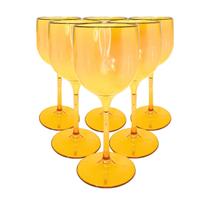 Taça De Vinho De Acrílico Cristal 280ml kit 10 Festas Aniversario enfeite
