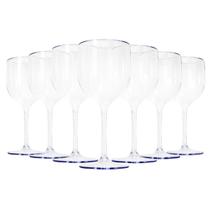 Taça De Vinho De Acrílico Cristal 280ml kit 10 Festas Aniversario enfeite