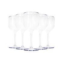 Taça De Vinho De Acrílico Cristal 280ml kit 10 Festas Aniversario enfeite Taça De Vinho De Acrílico Cristal 280ml kit 10 Festas Aniversario enfeite